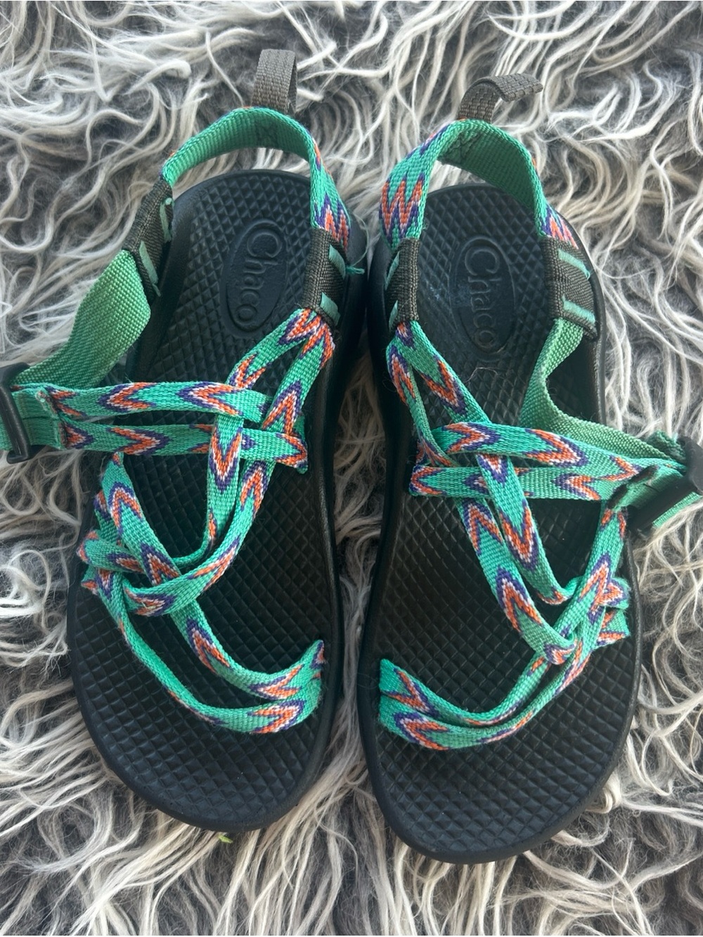 Chaco ZX1 EcoTread Sport Sandals Mint Leaf size 13 toddler Girls Used Excellen